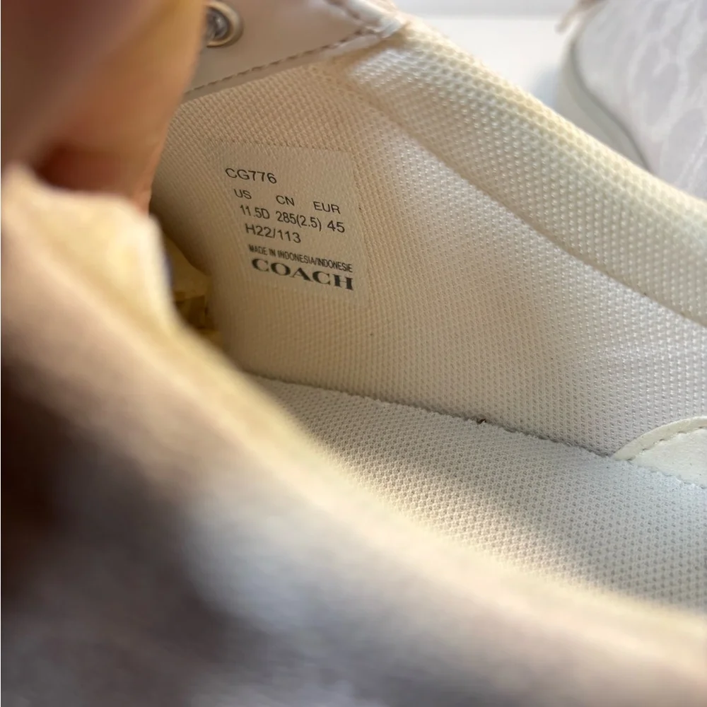 Coach Men's Lowline Signature Low Top White/Navy Blue 11.5 Casual Formal - Picture 8 of 8